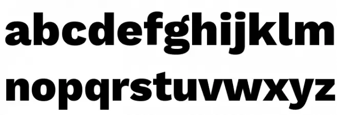 Work Sans ExtraBold フォント 小文字
