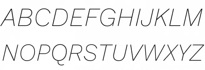 Work Sans ExtraLight Italic Polices MAJUSCULES
