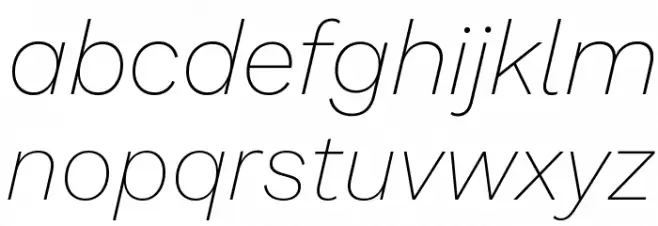 Work Sans ExtraLight Italic Fonte MINÚSCULAS