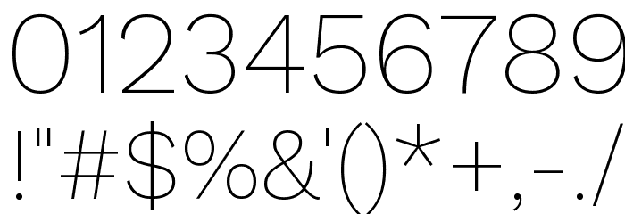 Work Sans ExtraLight Font OTHER CHARS