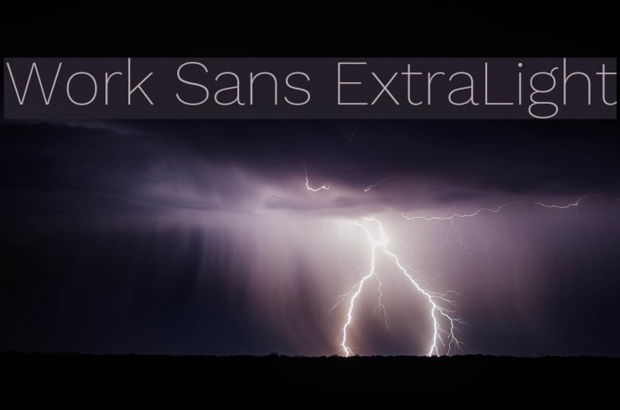 Work Sans ExtraLight Font examples