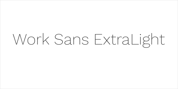 Work Sans ExtraLight Logo