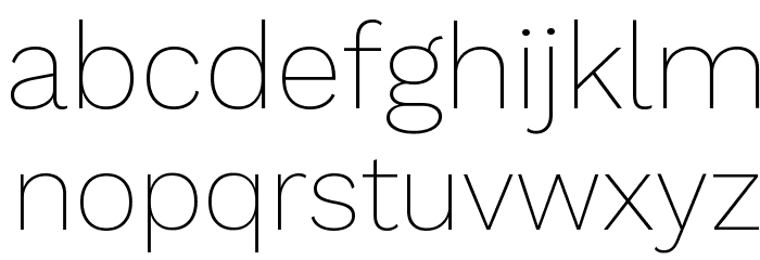 Work Sans ExtraLight Font LOWERCASE
