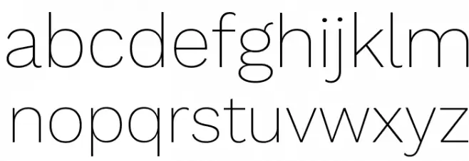 Work Sans ExtraLight Schriftart Kleinbuchstaben