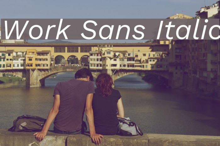 Work Sans Italic Font examples