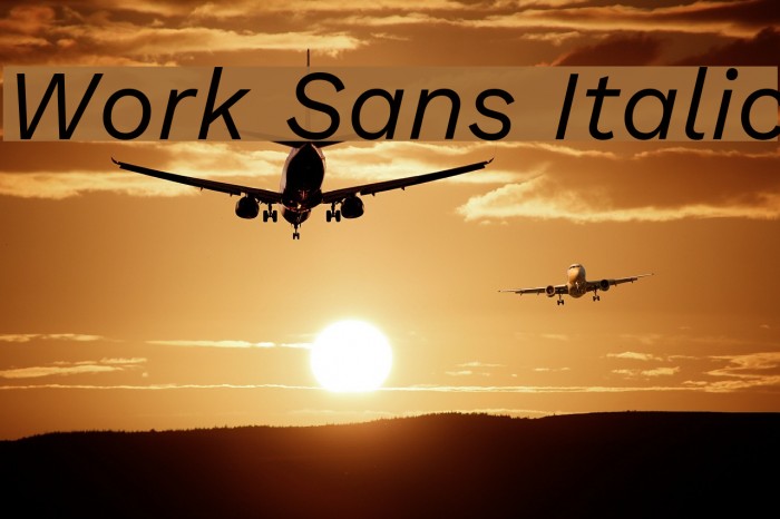 Work Sans Italic Font examples
