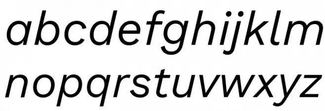 Work Sans Italic फ़ॉन्ट लोअरकेस