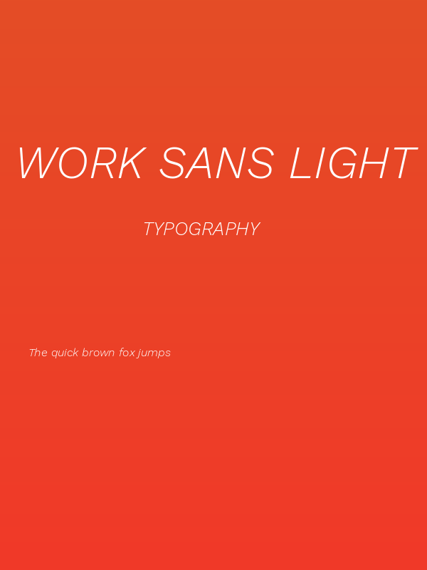 Work Sans Light Italic Poster