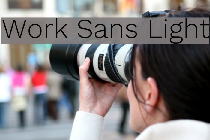 Work Sans Light Font examples