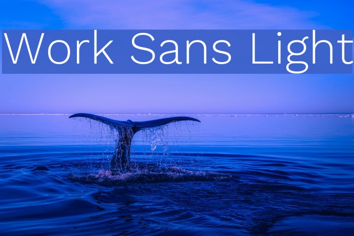Work Sans Light Font examples