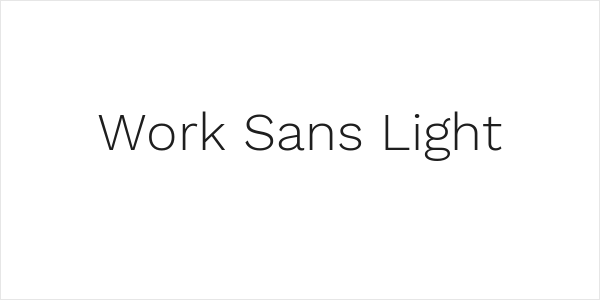 Work Sans Light Logo
