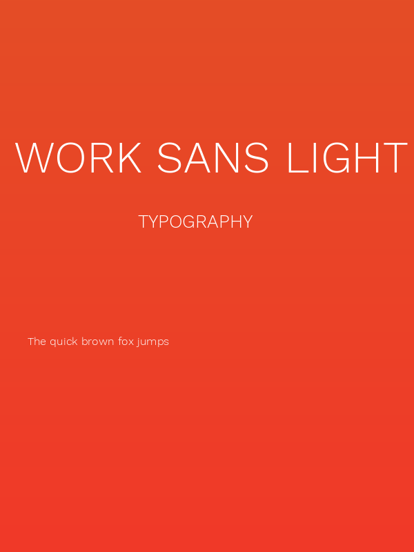 Work Sans Light Poster