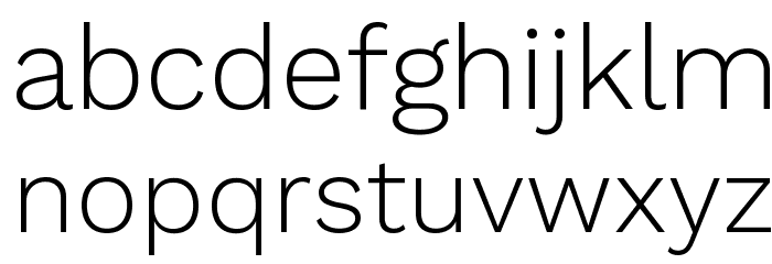 Work Sans Light Font LOWERCASE