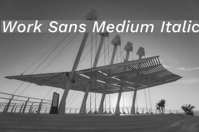 Work Sans Medium Italic Font examples