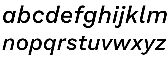 Work Sans Medium Italic Font LOWERCASE