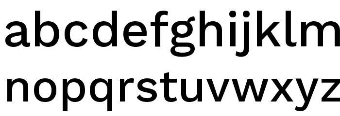 Work Sans Medium Font LOWERCASE
