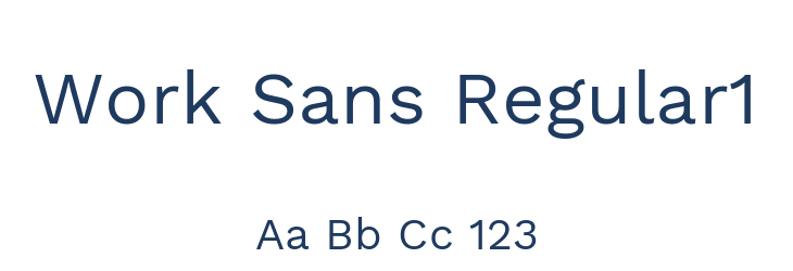 Work Sans Regular1 Font Preview