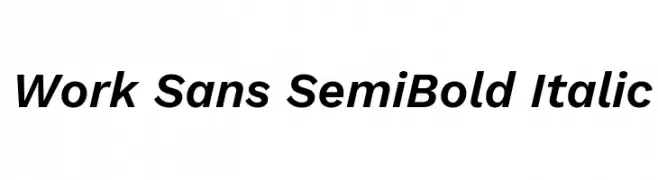 Work Sans SemiBold Italic  تنزيل الخطوط