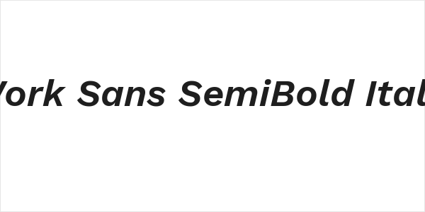 Work Sans SemiBold Italic Logo