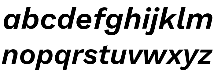 Work Sans SemiBold Italic Font LOWERCASE