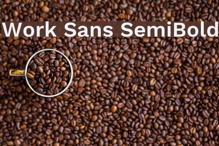Work Sans SemiBold Font examples