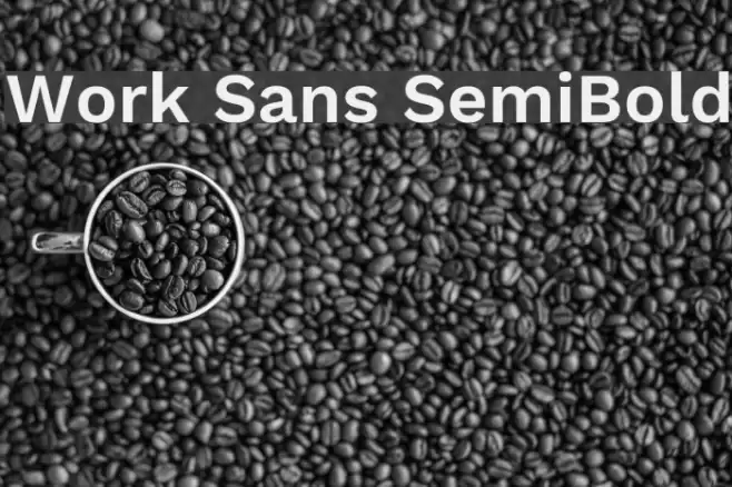 Work Sans SemiBold Font examples