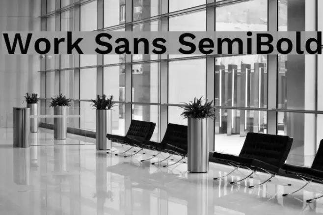 Work Sans SemiBold Font examples