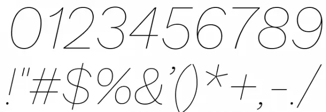 Work Sans Thin Italic Font OTHER CHARS