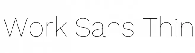 Work Sans Thin  font caratteri gratis
