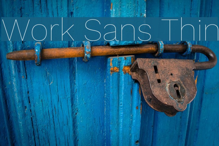 Work Sans Thin Font examples