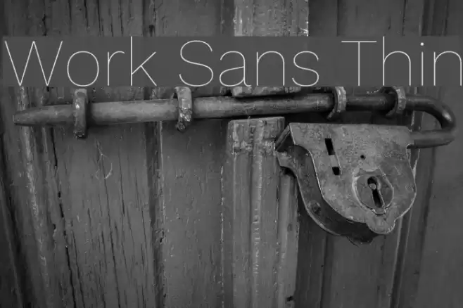 Work Sans Thin Font examples