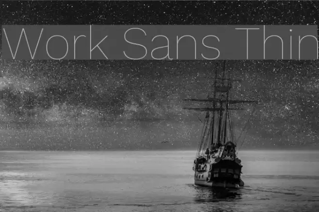 Work Sans Thin Font examples