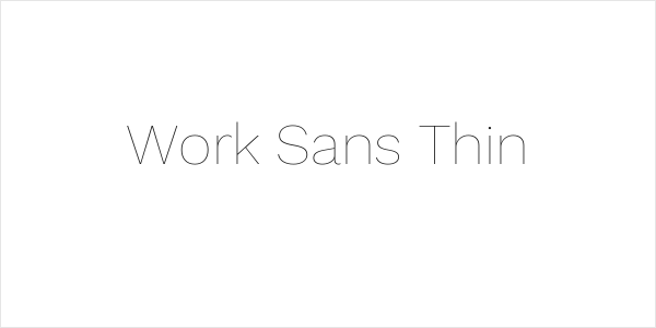 Work Sans Thin Logo