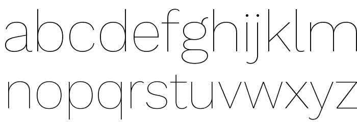 Work Sans Thin Font LOWERCASE