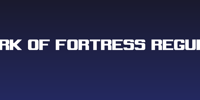Work of Fortress Regular Social Header