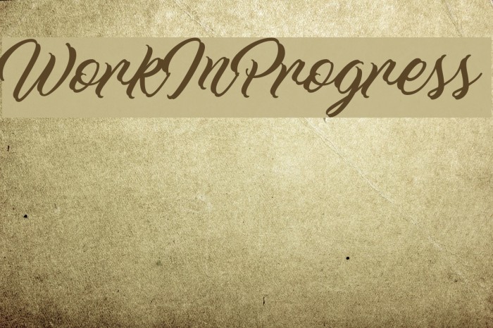 WorkInProgress Example 1