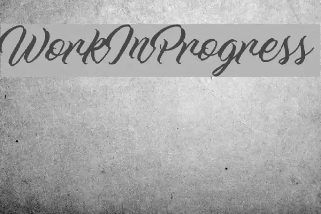 WorkInProgress Font examples