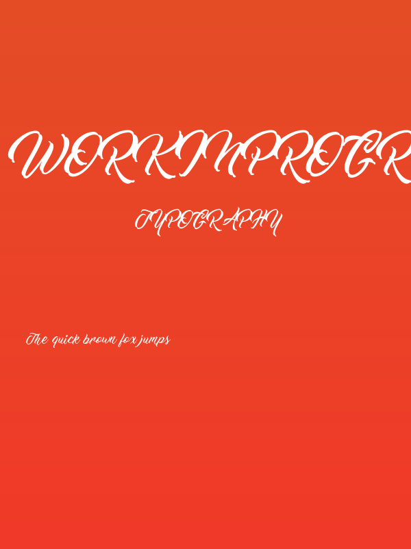 WorkInProgress Poster