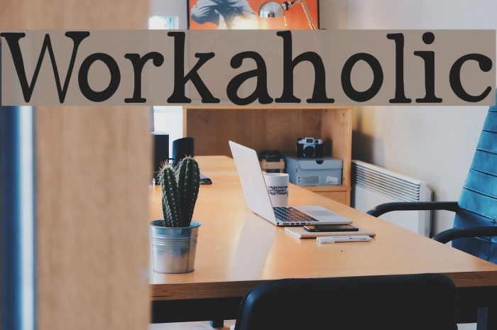 Workaholic Font examples