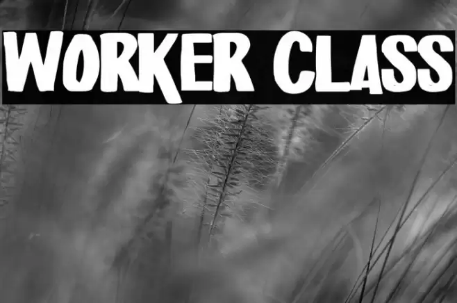 Worker Class Font examples