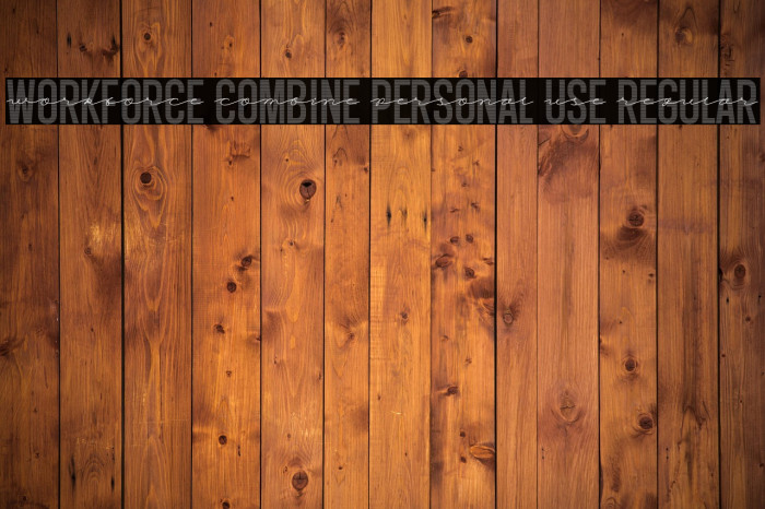 Workforce Combine PERSONAL USE Regular Example 2