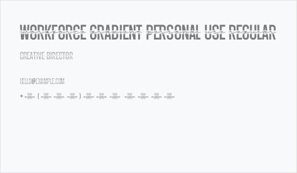 Workforce Gradient PERSONAL USE Regular Business Card