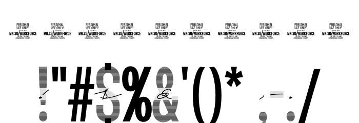 Workforce Scale PERSONAL USE Regular Font OTHER CHARS