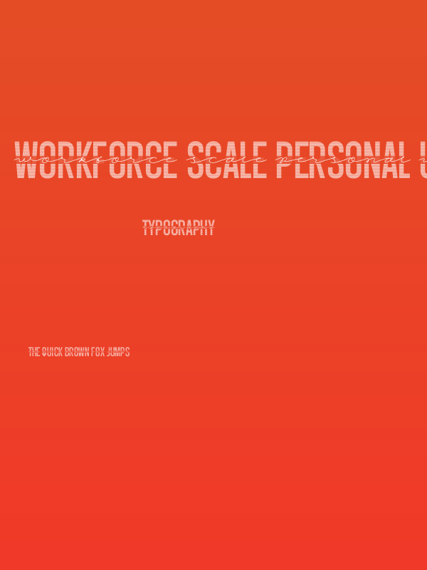 Workforce Scale PERSONAL USE Regular Poster