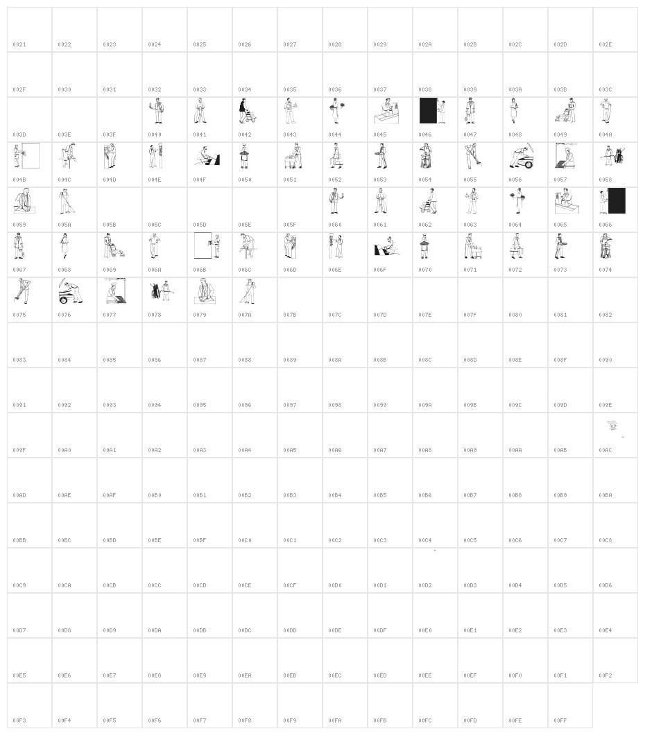 WorkingClassHero-One Character Map