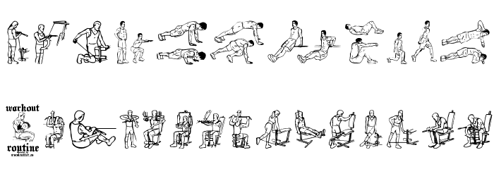 Workout Routine Font OTHER CHARS