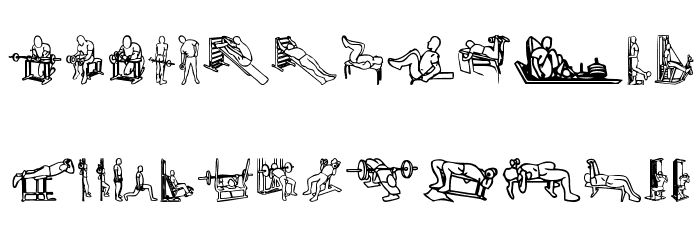 Workout Routine Font LOWERCASE