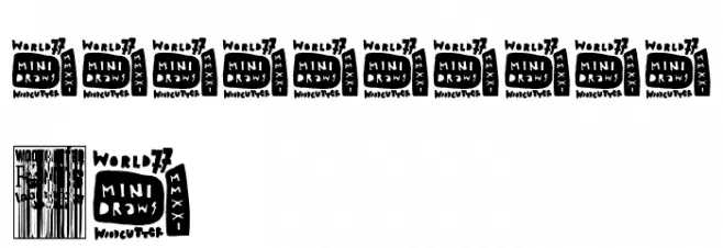 World 77 mini draws Font Alte caractere