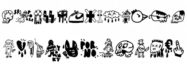 World 77 mini draws Font Litere mari