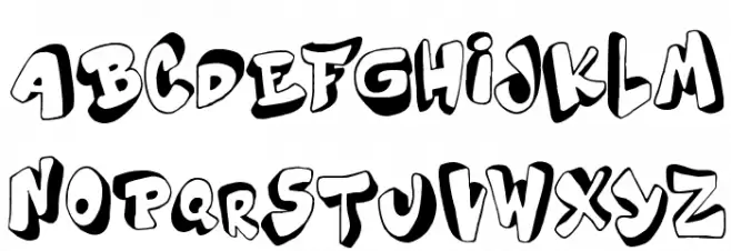 World Black Shadow Schriftart Groß